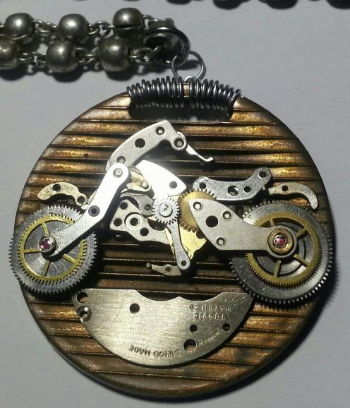 I make various items of jewelry out of watch parts. 