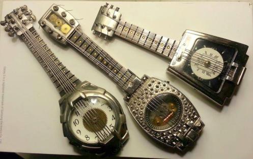 More fun with watch parts. Guitars are great because you can really let your imagination go! 
