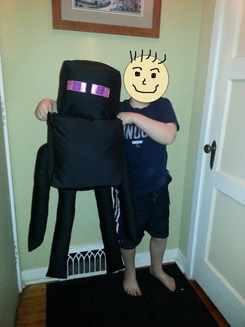 I sew too.  My nephew wanted an Enderman Pillow.  Made this in about 2.5 hours with no pattern. Also discovered that buying pillows and using the batting inside  is way cheaper than buying batting by itself! Go figure.